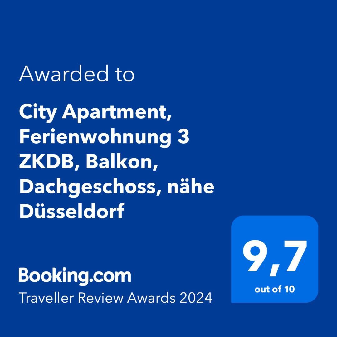 City Apartment, Ferienwohnung 3 Zkdb, Balkon, Dachgeschoss, Naehe Duesseldorf Krefeld Exteriör bild